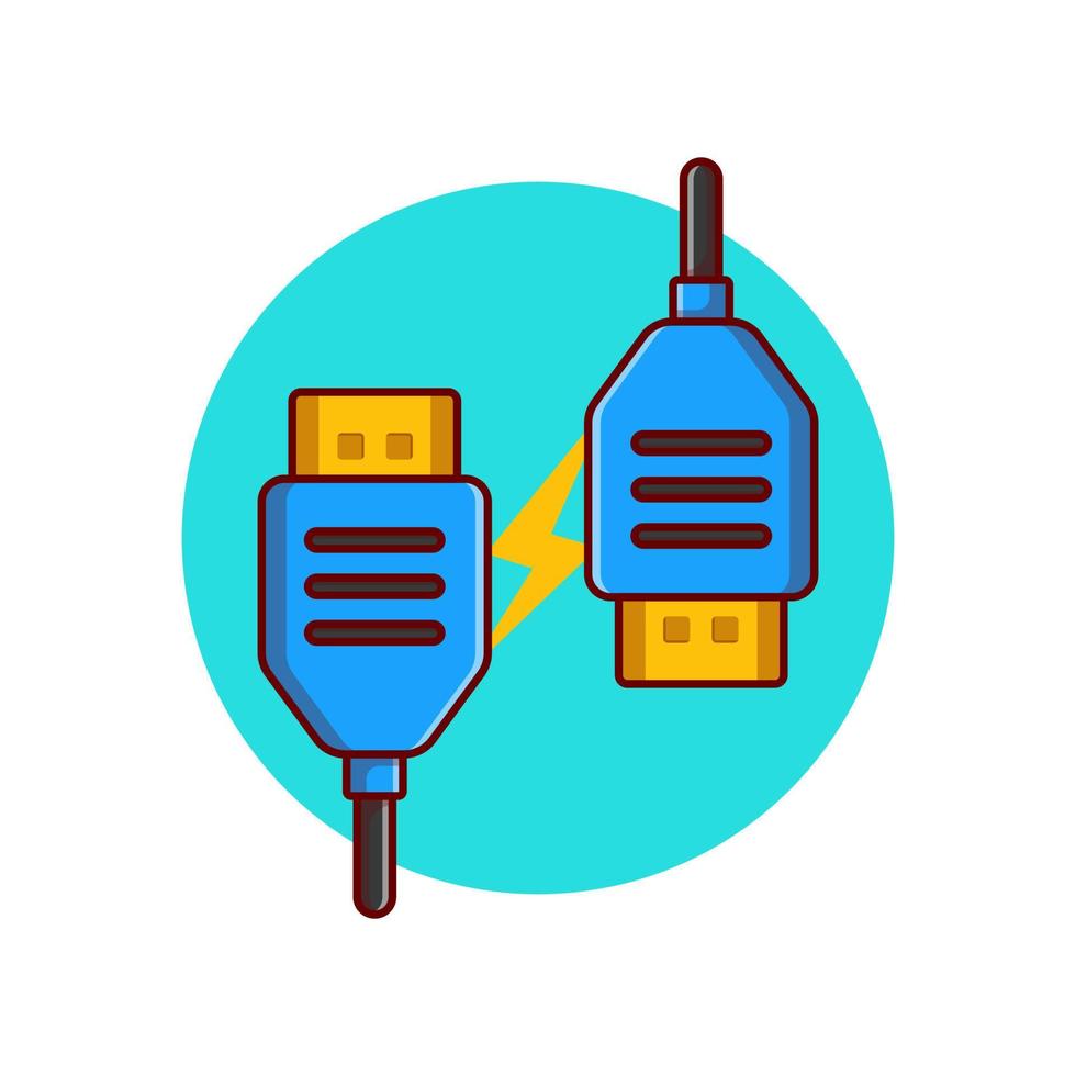 hdmi connecteur câble vecteur illustration conception