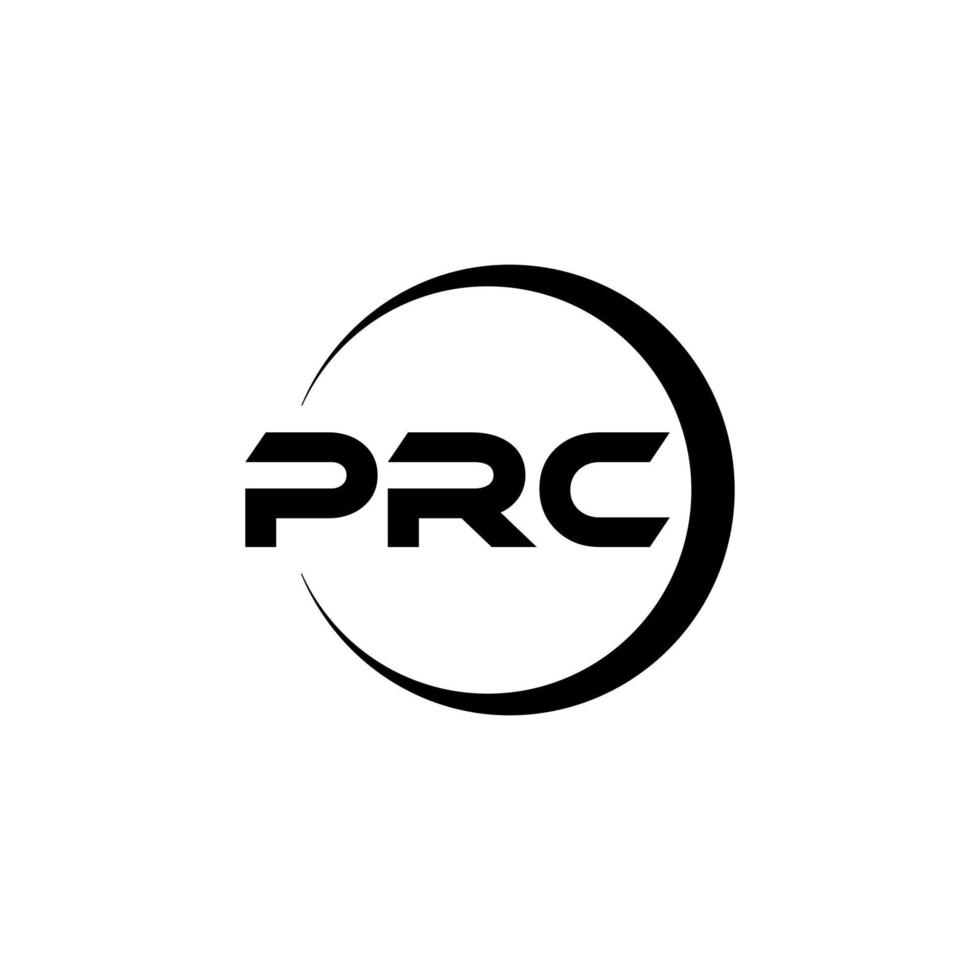 prc lettre logo conception dans illustration. vecteur logo, calligraphie dessins pour logo, affiche, invitation, etc.