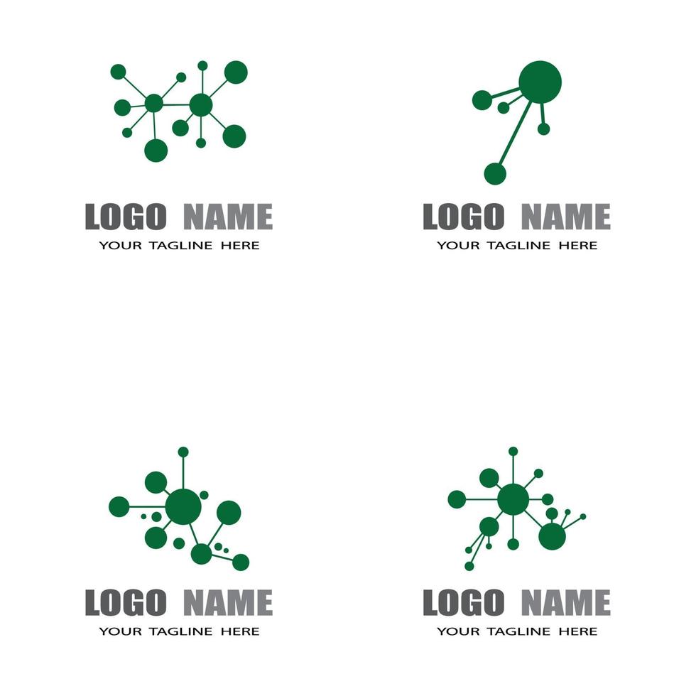 molécule symbole logo modèle vector illustration design