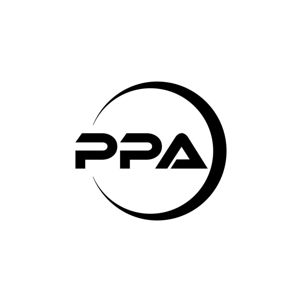 ppa lettre logo conception dans illustration. vecteur logo, calligraphie dessins pour logo, affiche, invitation, etc.