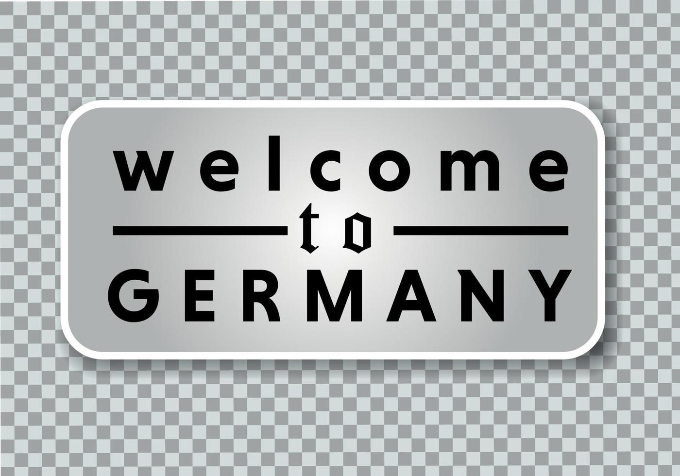 Bienvenue à Allemagne ancien métal signe sur une png arrière-plan, vecteur illustration