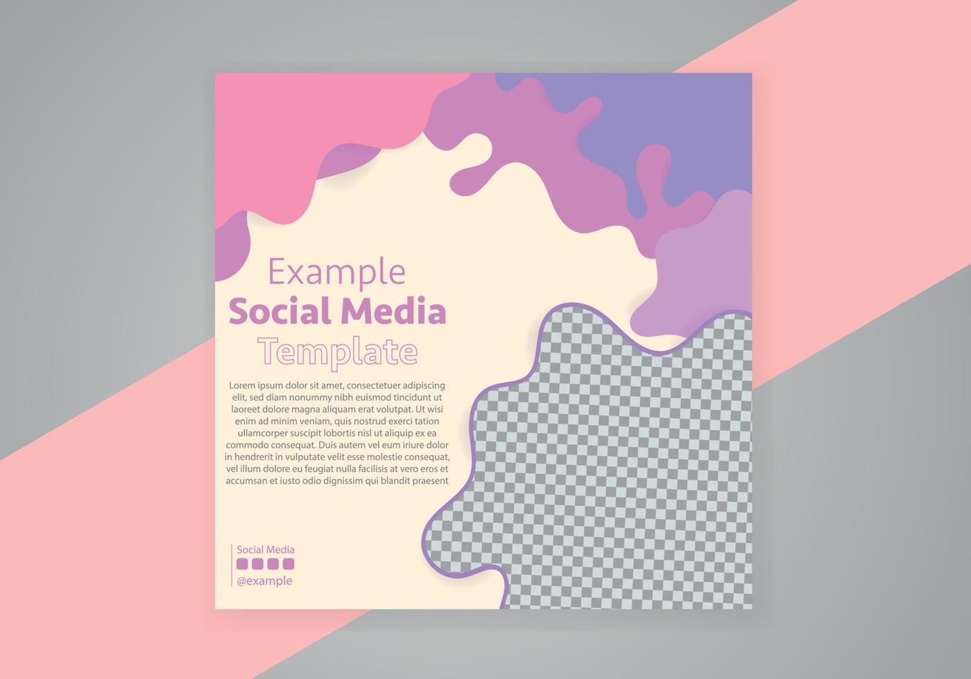 la toile bannière pour social médias mobile applications, élégant conception dans pastel couleurs. neutre Contexte pour social médias Publier vecteur