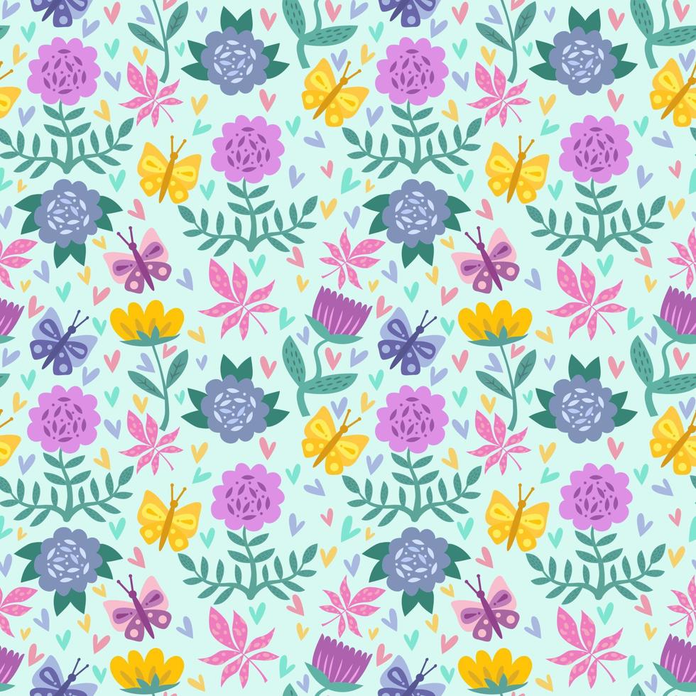 motif sans couture avec fleurs, motif répétitif abstrait.pour papier, couverture, tissu, textiles, emballage cadeau, publicité, art mural, décoration intérieure. illustration vectorielle de la mode. vecteur