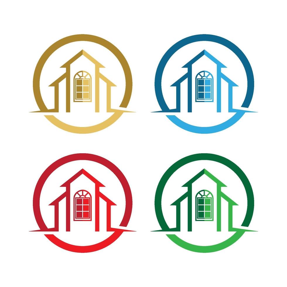 ensemble d'images de logo de maison vecteur