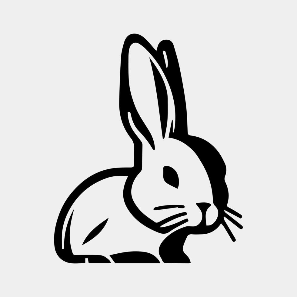 lapin tête logo icône symbole tête vecteur