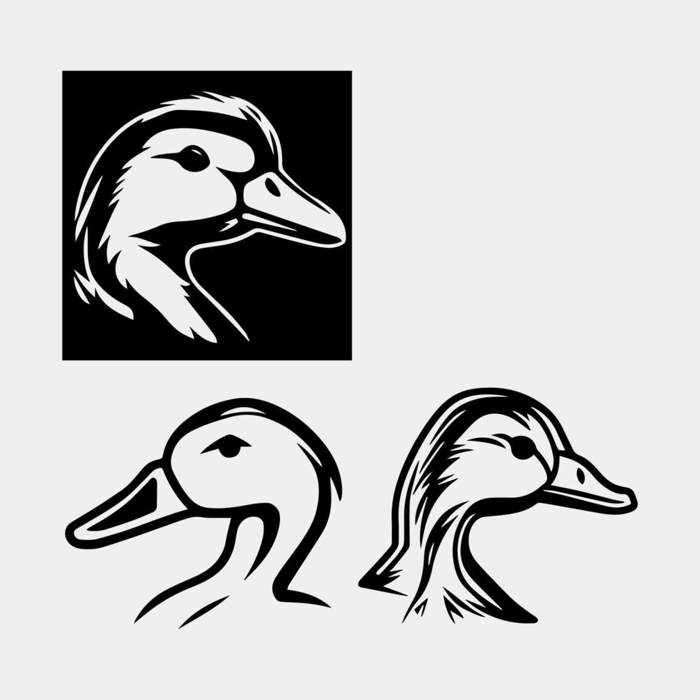 vecteur cygne silhouette illustration logo conception