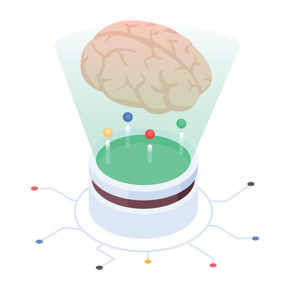 branché ai cerveau vecteur