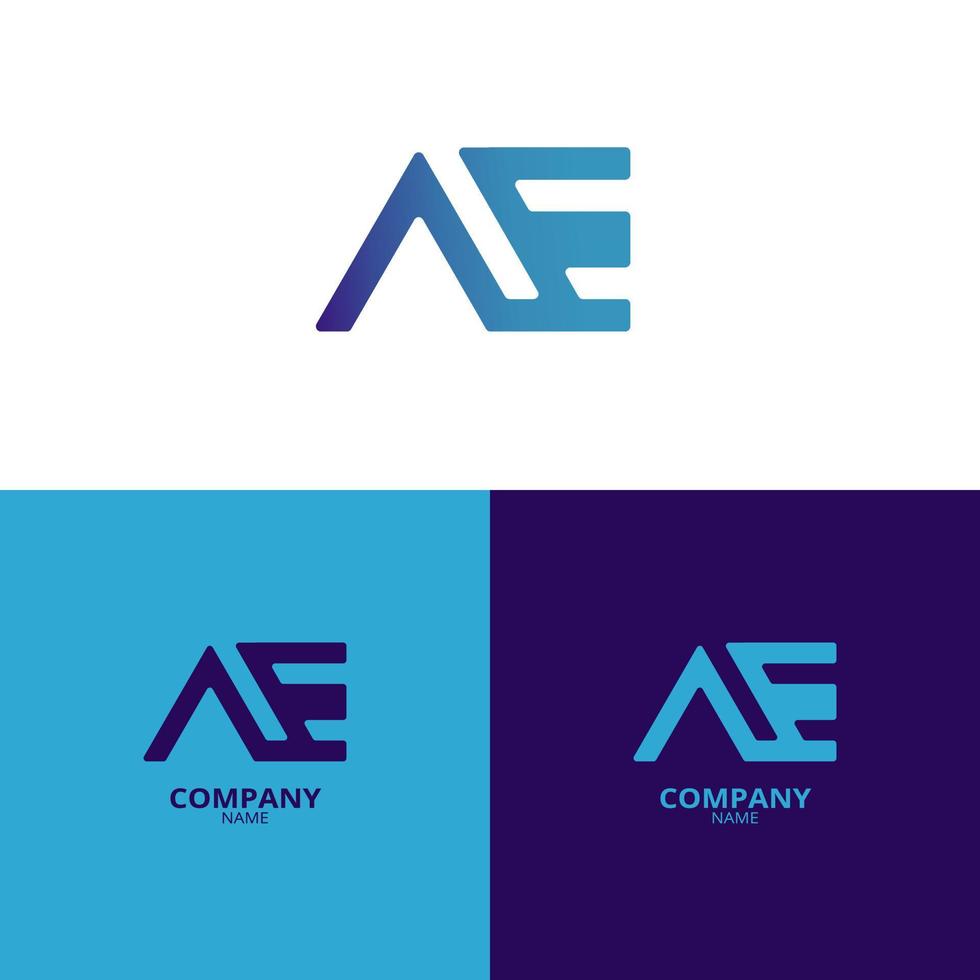 une Facile et élégant lettre une logo, avec magnifique lumière bleu et bleuâtre violet pente couleurs. adapté pour renforcement votre affaires identité vecteur