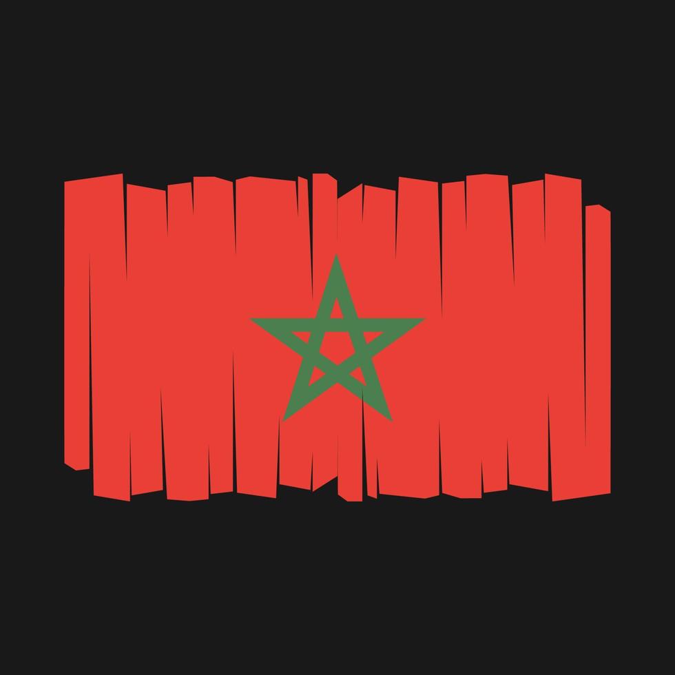 vecteur de drapeau maroc