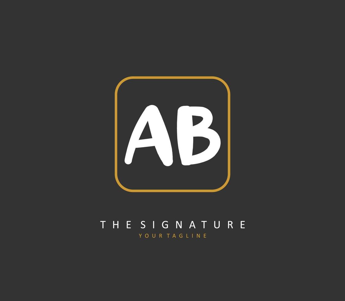un B initiale lettre écriture et Signature logo. une concept écriture initiale logo avec modèle élément. vecteur