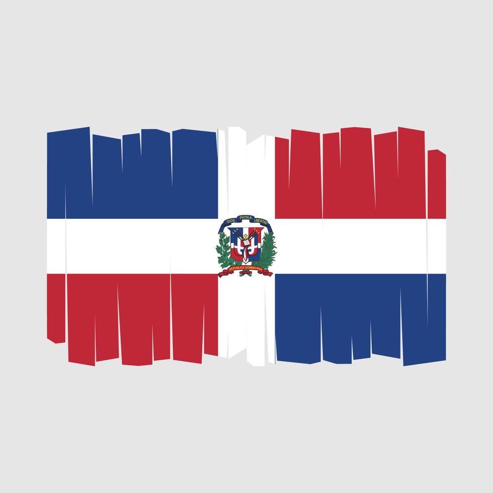 vecteur de drapeau de la république dominicaine