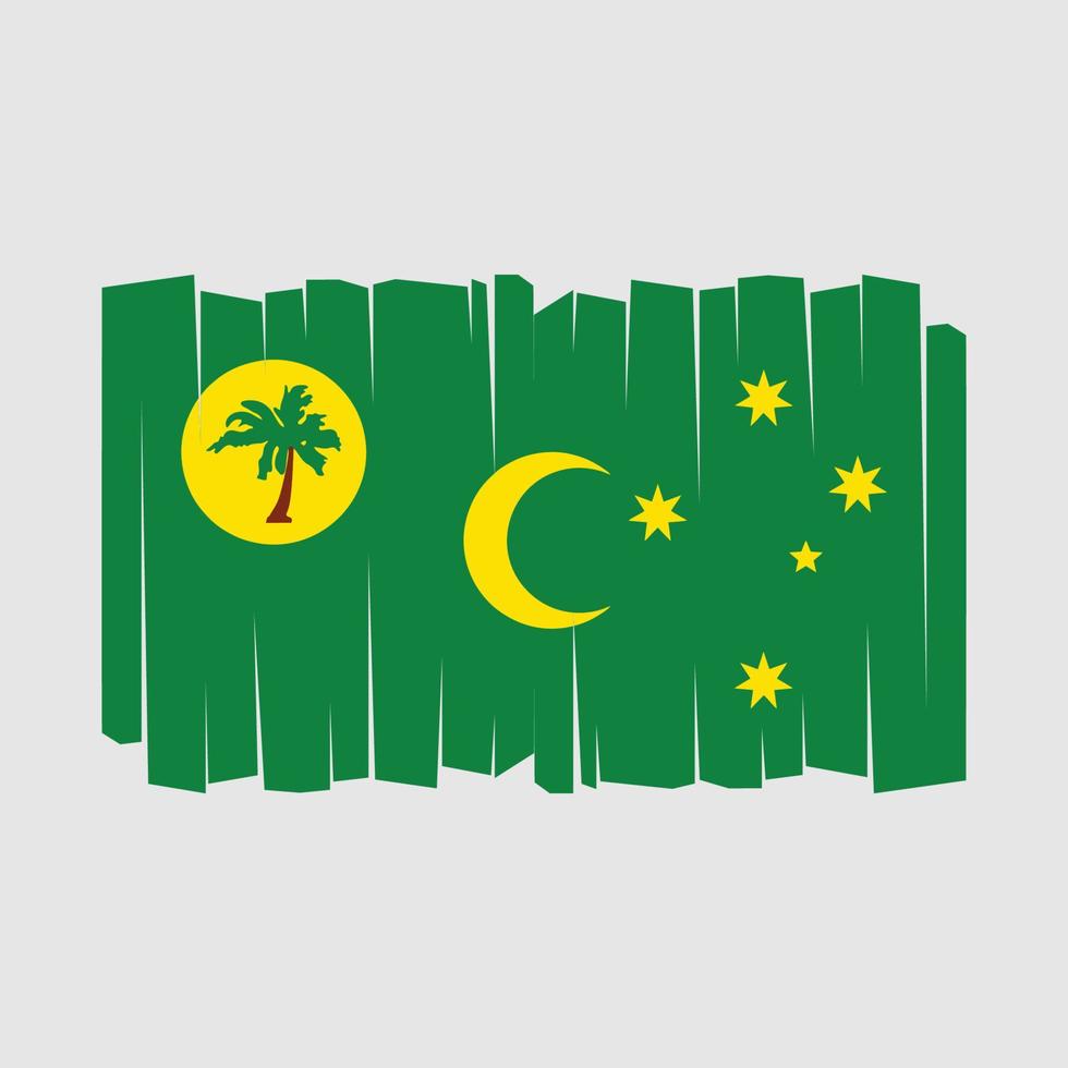 cocos îles drapeau vecteur