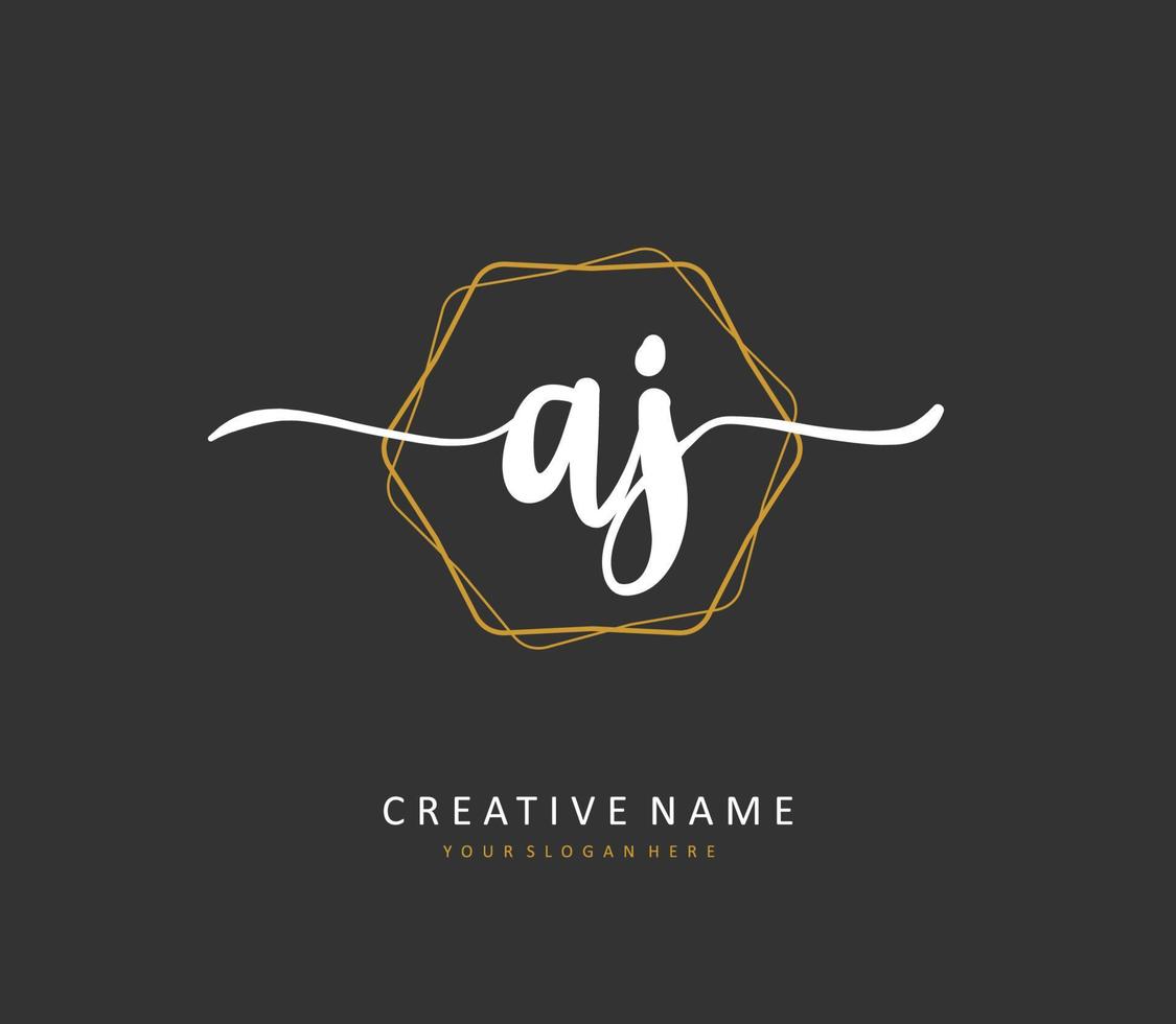 un J initiale lettre écriture et Signature logo. une concept écriture initiale logo avec modèle élément. vecteur
