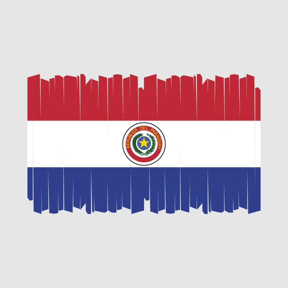 vecteur de brosse drapeau paraguay