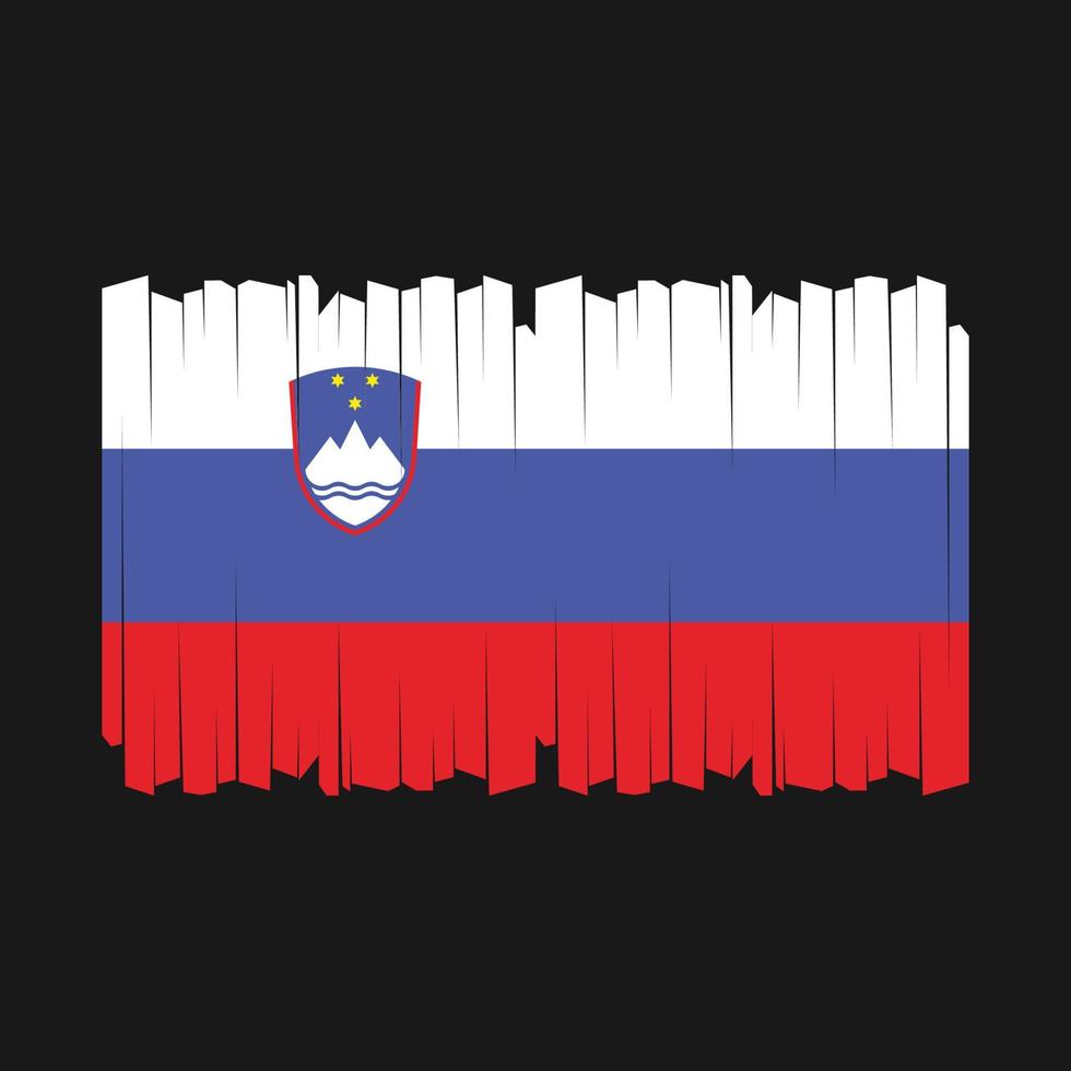 vecteur de brosse drapeau slovénie