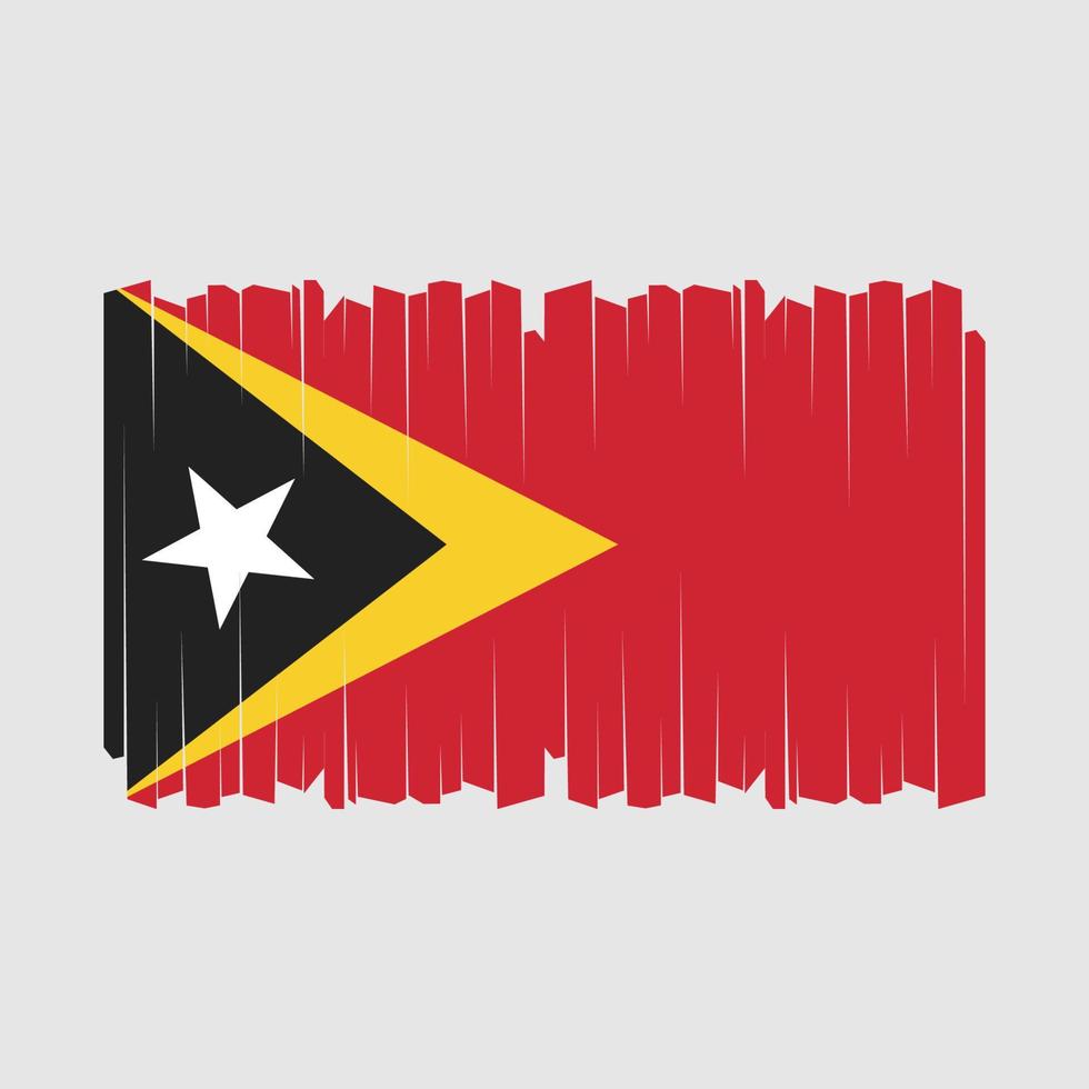 vecteur de brosse drapeau timor oriental