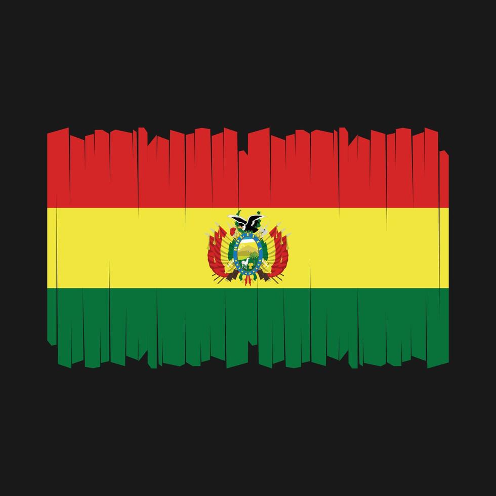 vecteur de brosse drapeau bolivie