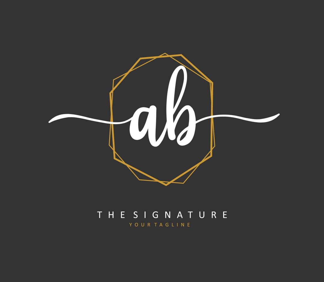 un B initiale lettre écriture et Signature logo. une concept écriture initiale logo avec modèle élément. vecteur