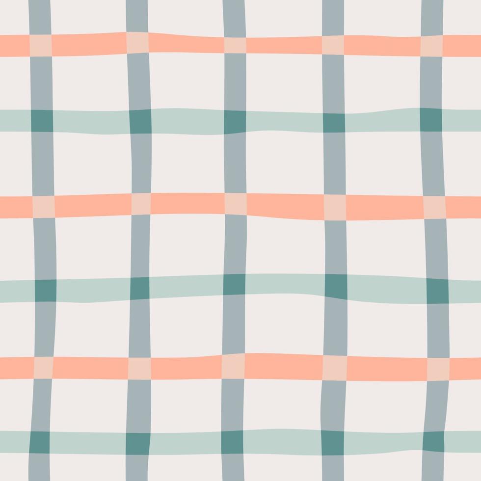 naïve sans couture à carreaux griffonnage style modèle dans Naturel couleurs sur une lumière Contexte. Créatif minimaliste branché boho Contexte conception pour enfants. abstrait puéril branché vichy plaid. vecteur