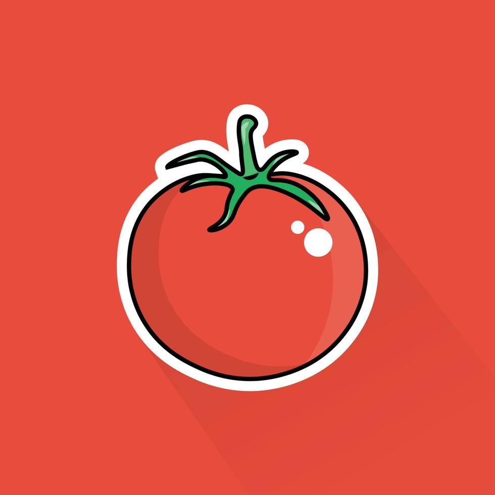 illustration de tomate dans plat conception vecteur