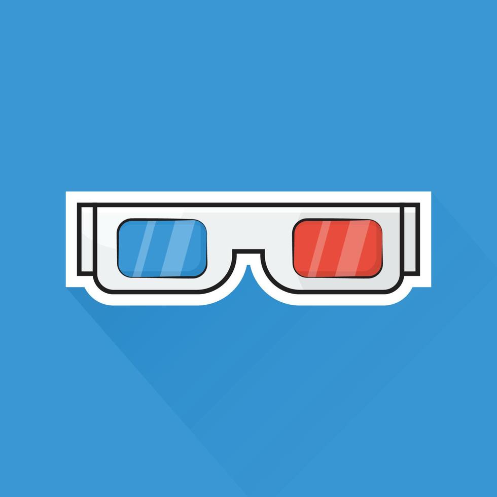 illustration de 3d des lunettes dans plat conception vecteur