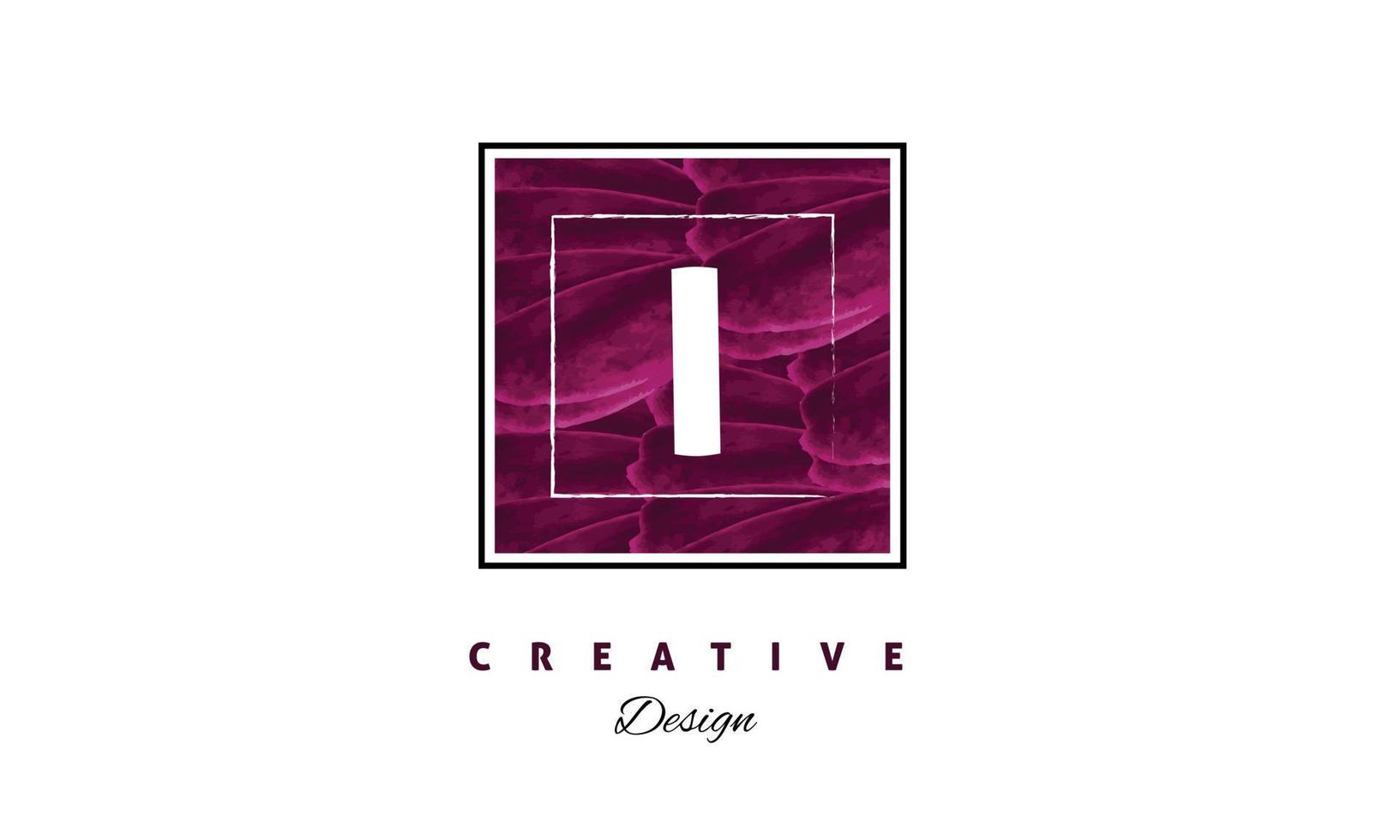 je lettre logo conception icône avec élégant rose l'eau Couleur brosse. Créatif branché vecteur logo conception. eps