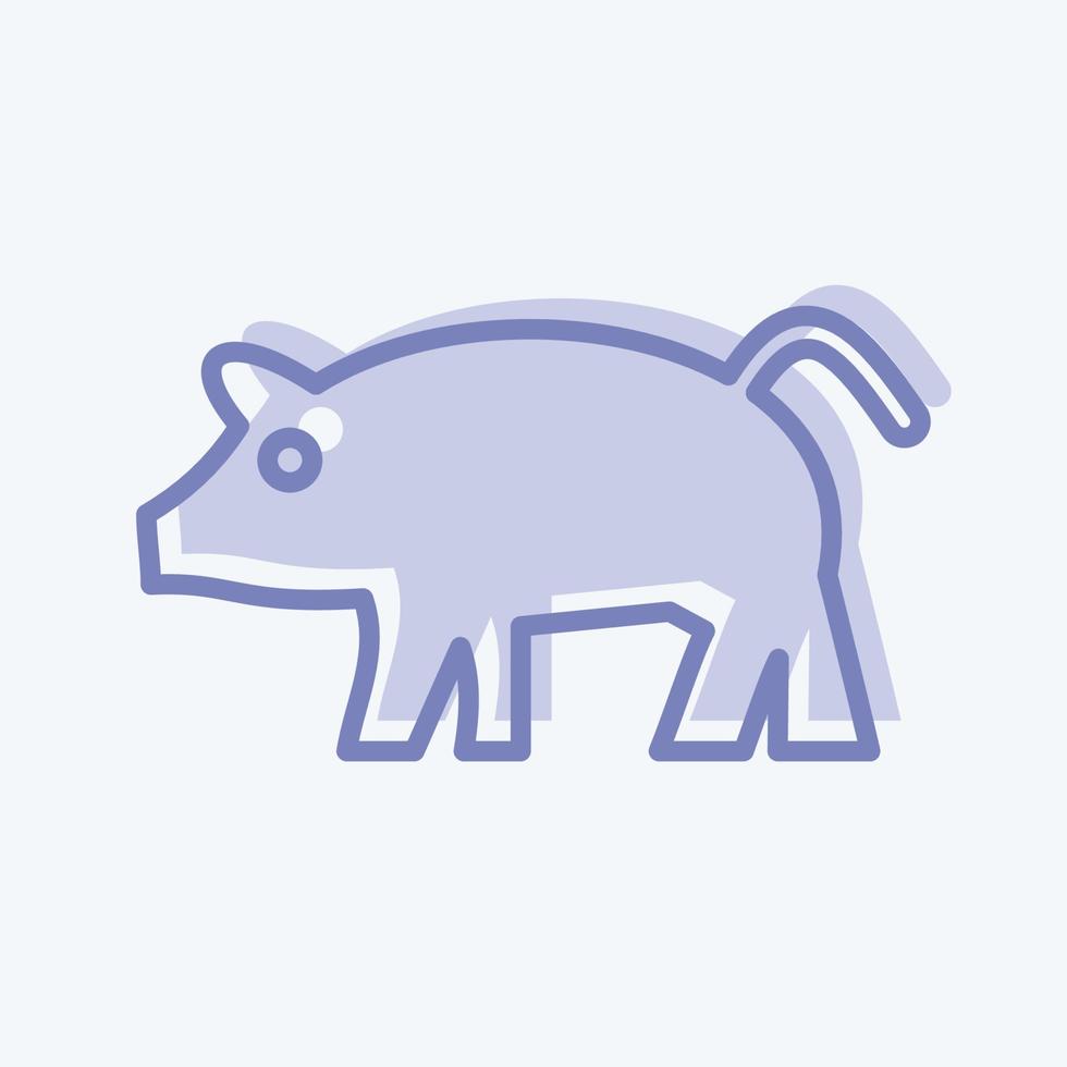 icône cochon. en relation à national animaux symbole. Facile conception modifiable. Facile illustration vecteur