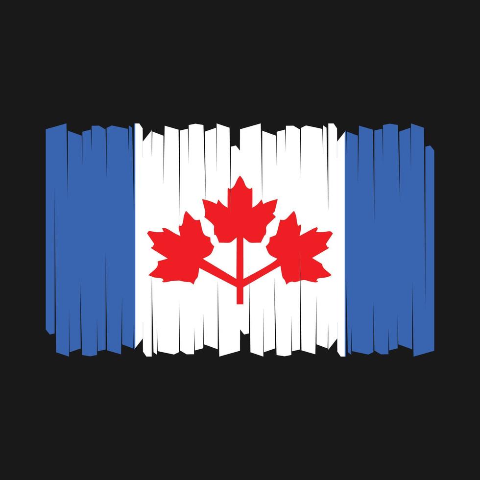 vecteur de brosse drapeau canada