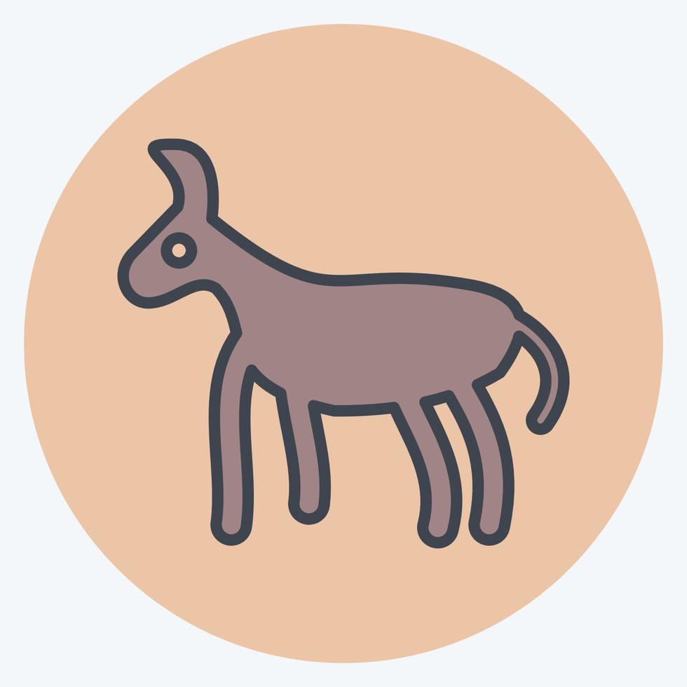 icône âne. en relation à national animaux symbole. Facile conception modifiable. Facile illustration vecteur