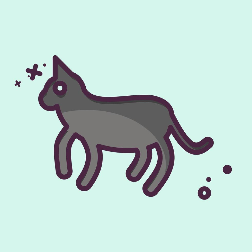 icône chat. en relation à national animaux symbole. Facile conception modifiable. Facile illustration vecteur
