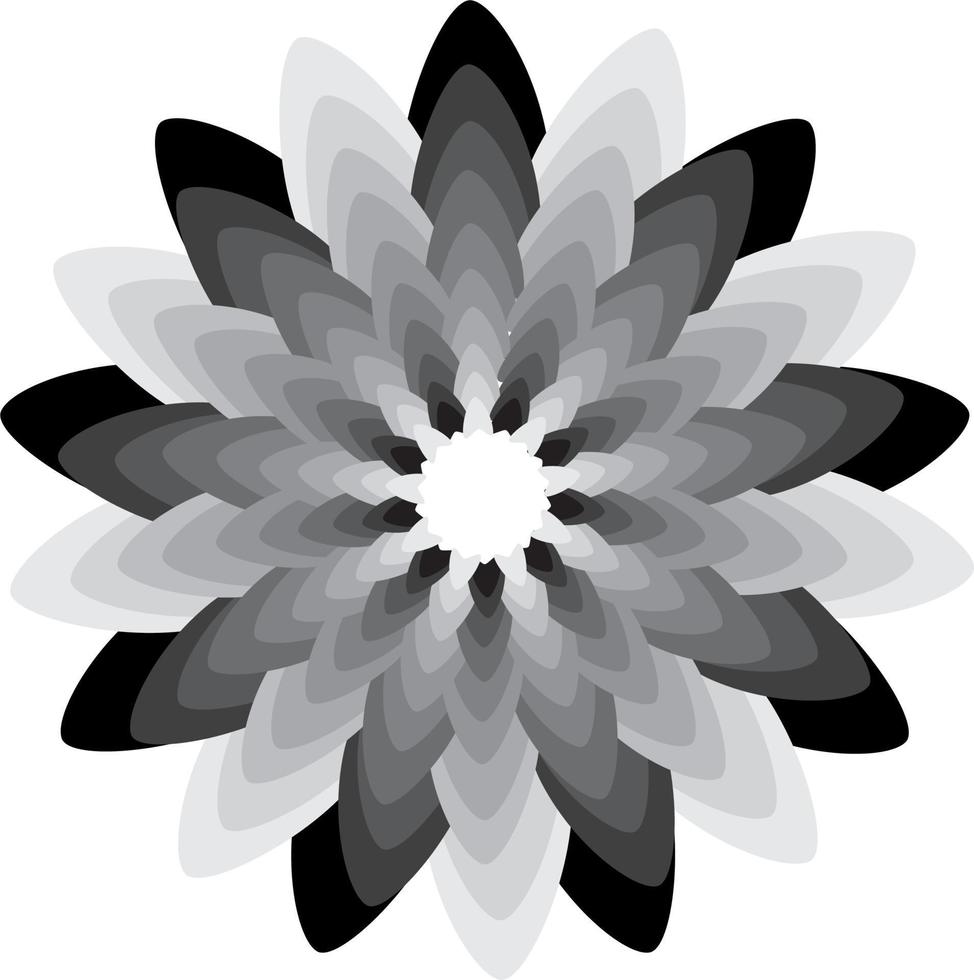 mandalas sur monochrome vecteur