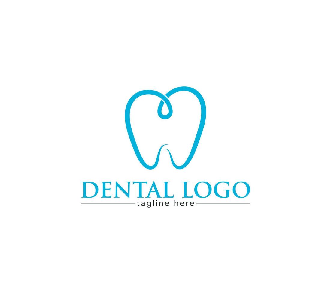 dentaire logo conception sur blanc arrière-plan, vecteur illustration.