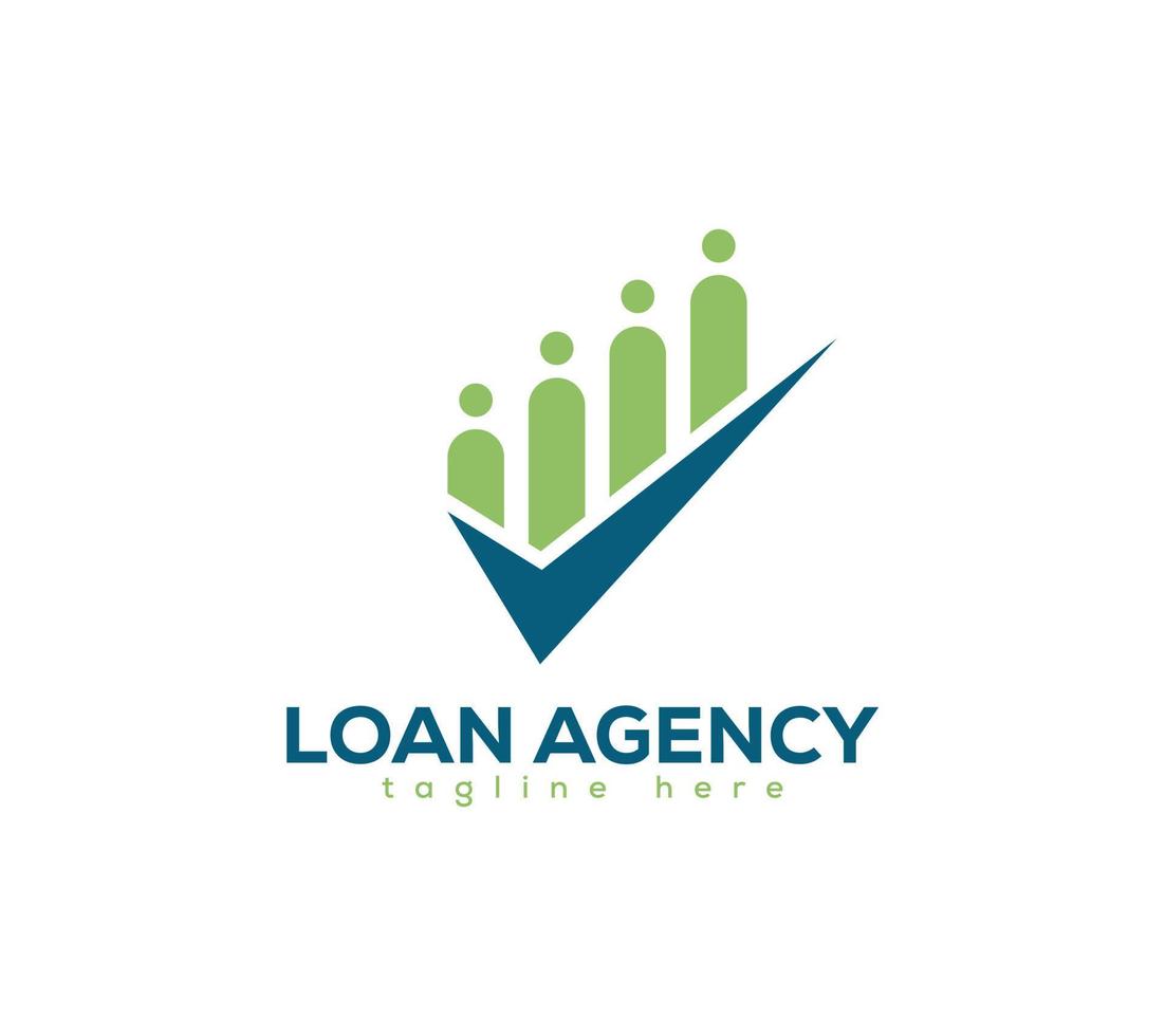 financier prêt agence affaires logo conception sur blanc arrière-plan, vecteur illustration.