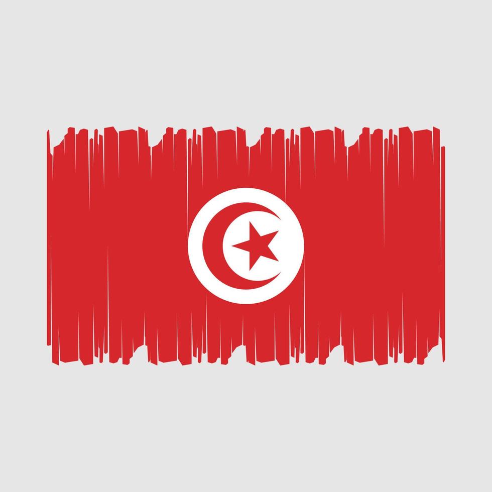 drapeau tunisien illustration vectorielle vecteur
