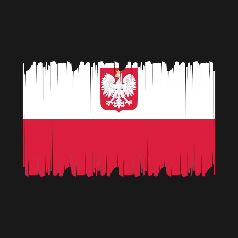 drapeau pologne illustration vectorielle vecteur