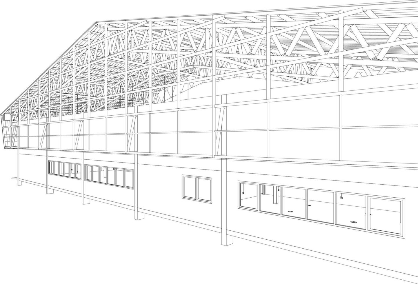 3d illustration du projet de construction vecteur