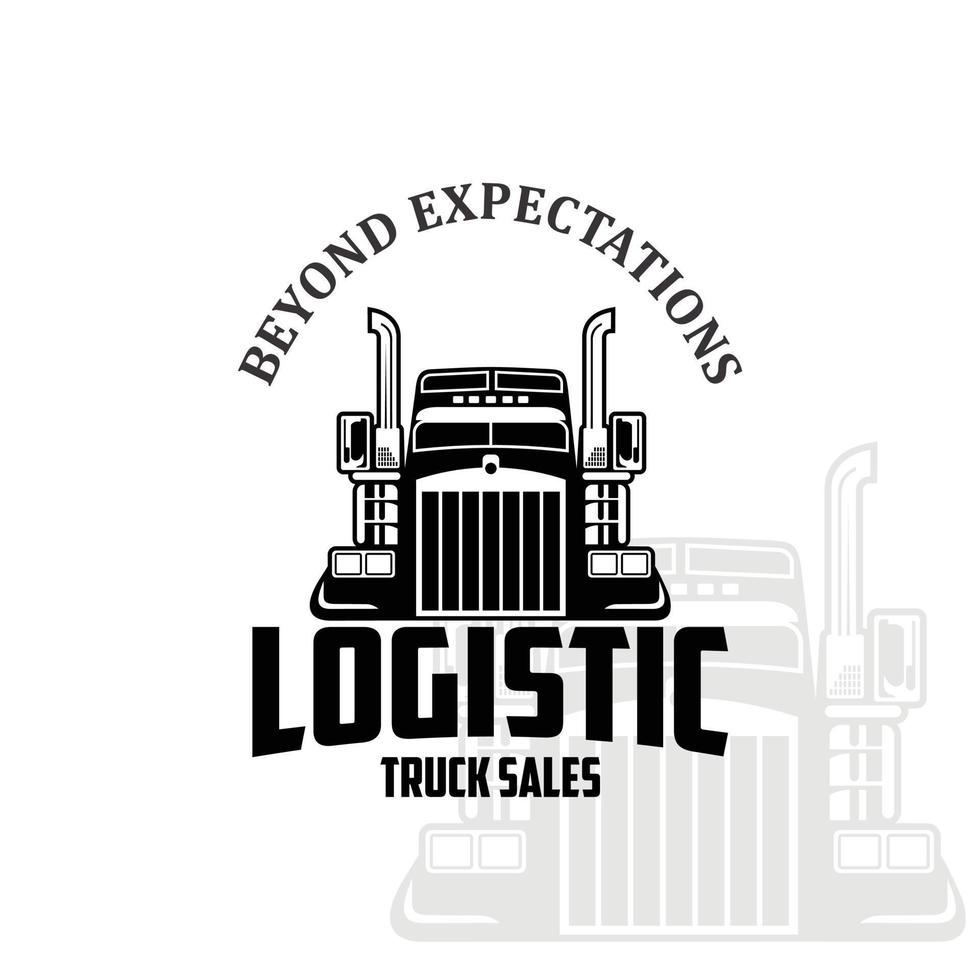 la logistique un camion Ventes logo vecteur