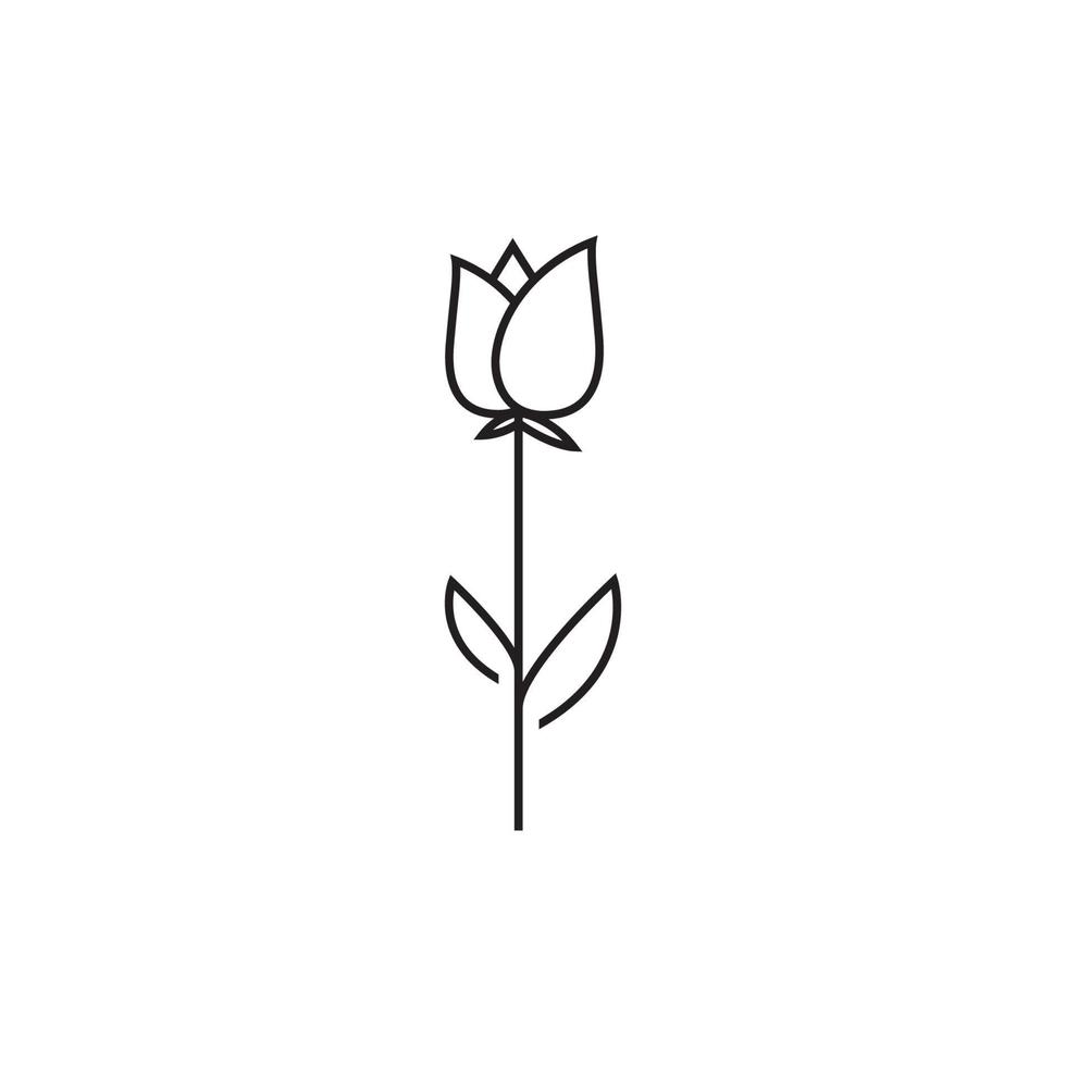 illustration d'icône logo fleur rose vecteur