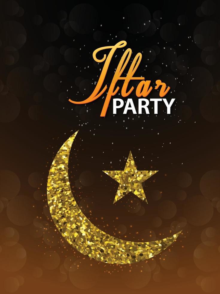 carte d'invitation créative du flyer de la fête iftar vecteur