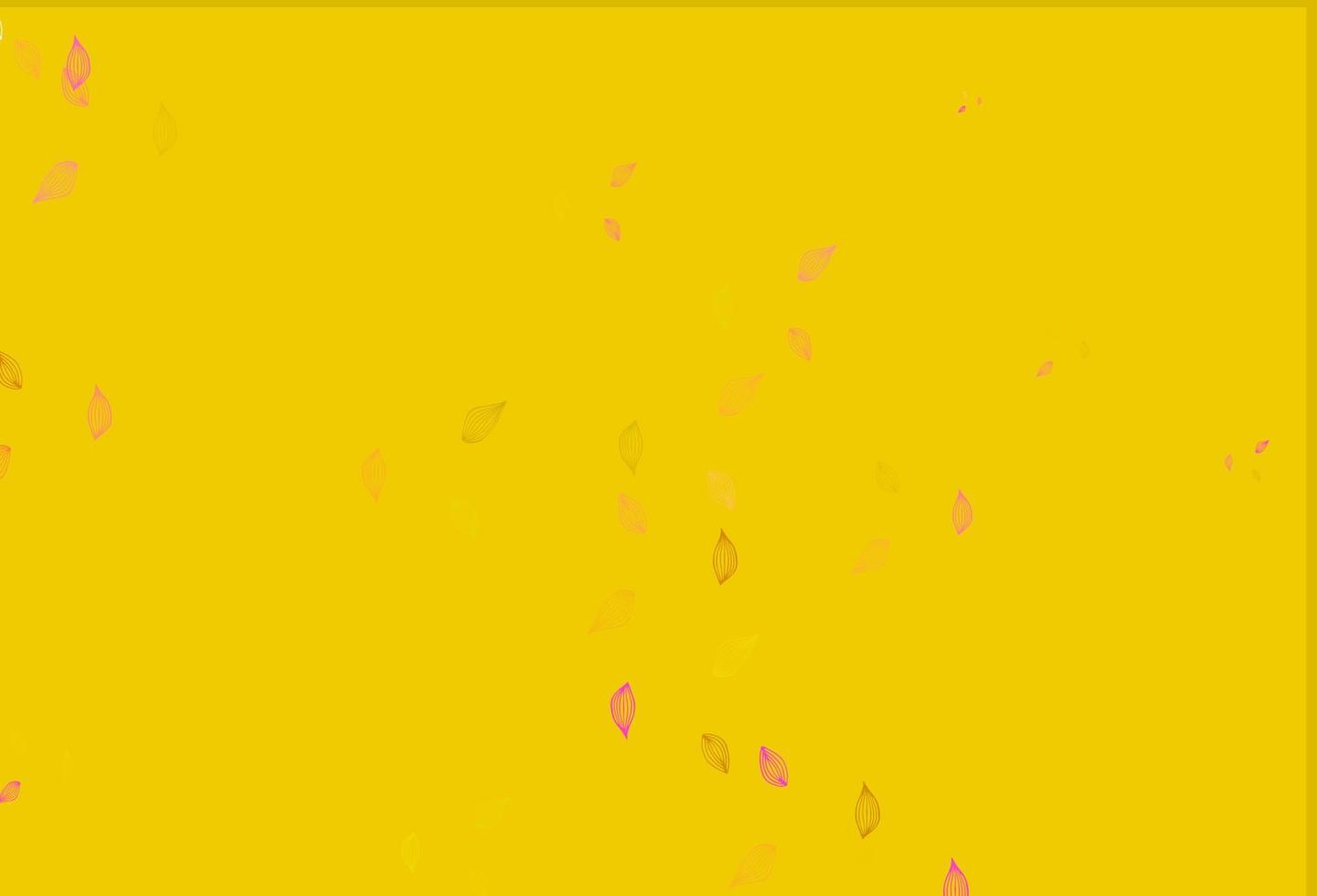 couverture de doodle vecteur rose clair, jaune.