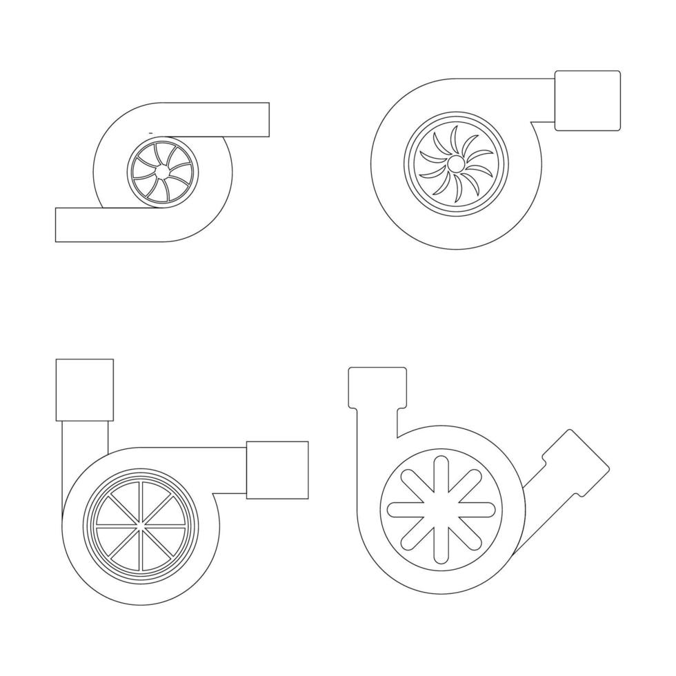 icone turbo moteur vecteur