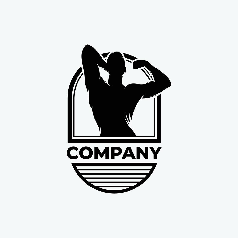 illustration de conception de logo de gym et de fitness vecteur