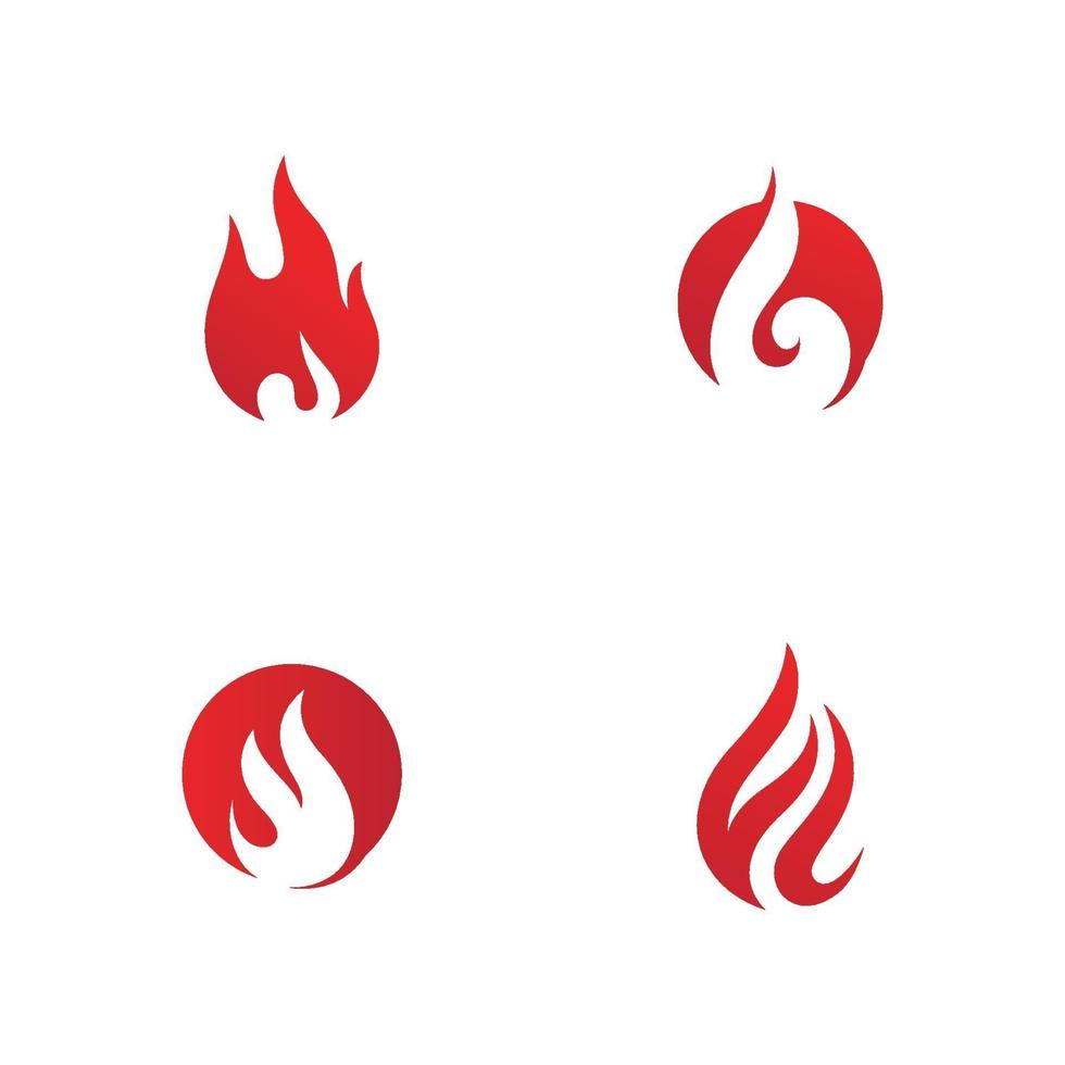 icône de vecteur de feu flamme logo, icône du design illustration