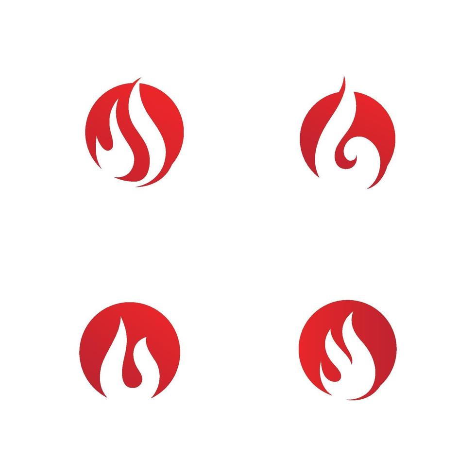 icône de vecteur de feu flamme logo, icône du design illustration
