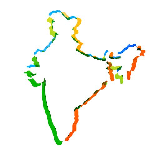 carte indienne de vecteur