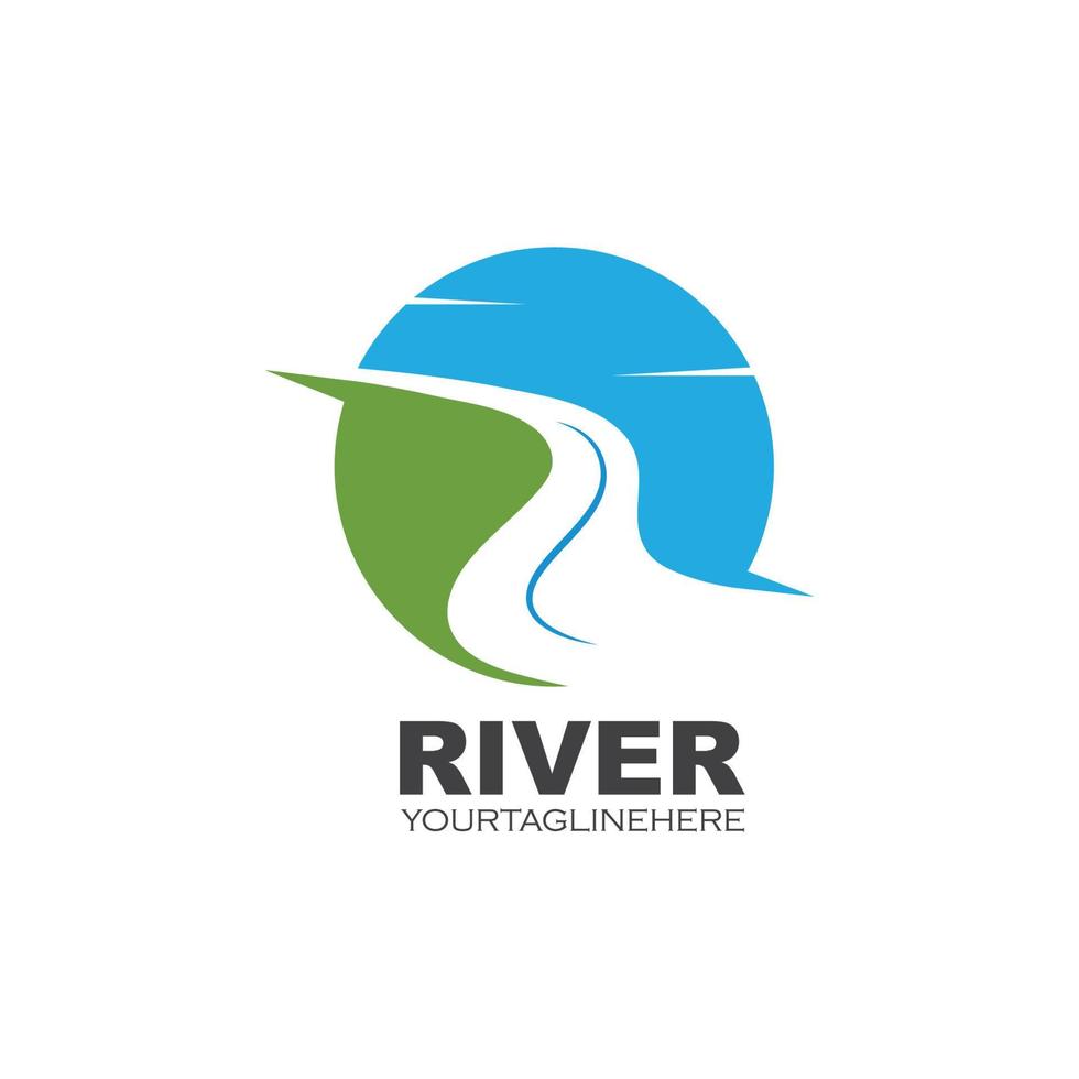 rivière vecteur illustration icône conception