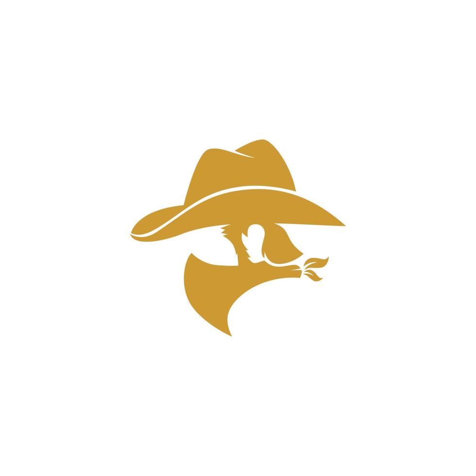 logo pour une entreprise appelé cow-boy vecteur