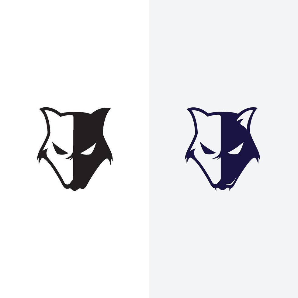 modèle de logo de loup vecteur