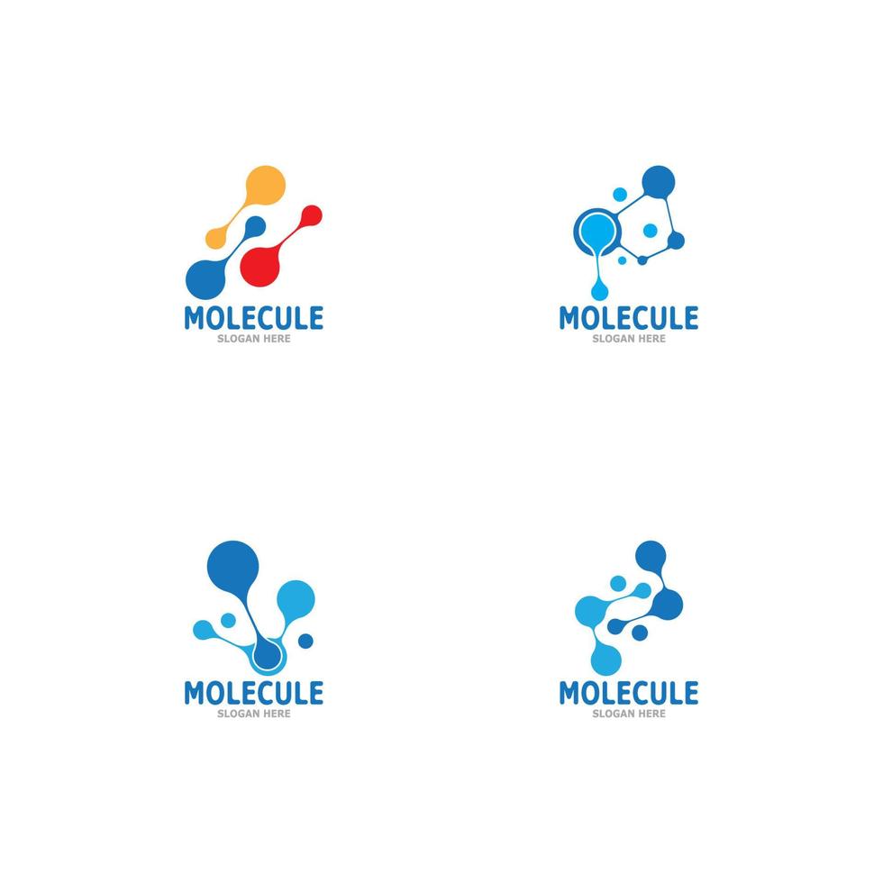 molécule logo vecteur modèle illustration