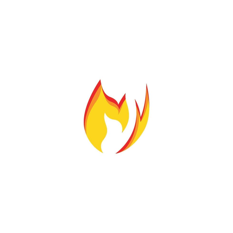 icône de vecteur de feu flamme logo modèle